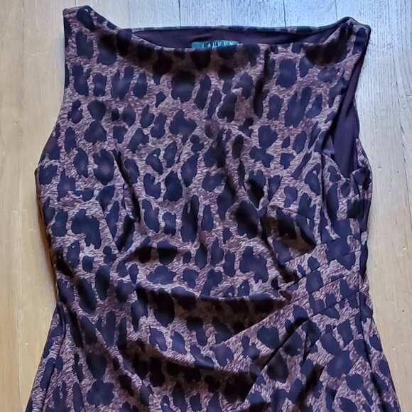 Lauren Ralph Lauren Leopard Print Sleeveless Dress Size 6 NWT - Picture 5 of 6
